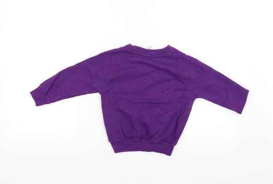 Just Hoods Girls Purple Pullover Jumper Size XS