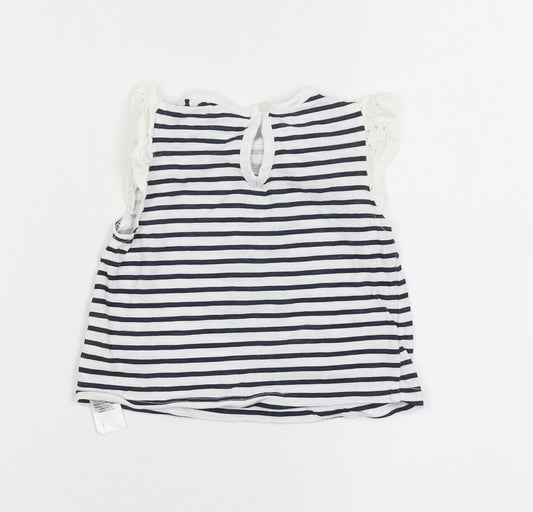 Primark Girls White Striped A-Line Size 6-9 Months