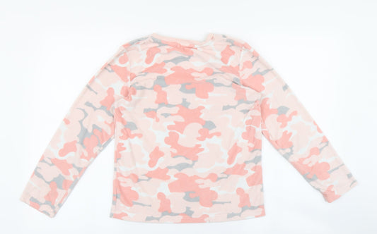 Primark Girls Pink Camouflage Cami Pyjama Top Size 10-11 Years