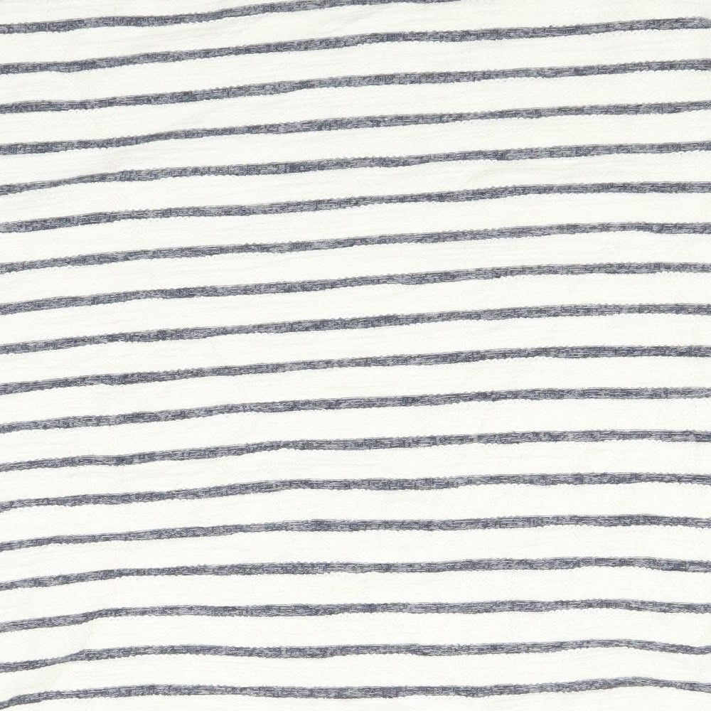 Marks and Spencer Womens White Striped Pullover Jumper Size 10