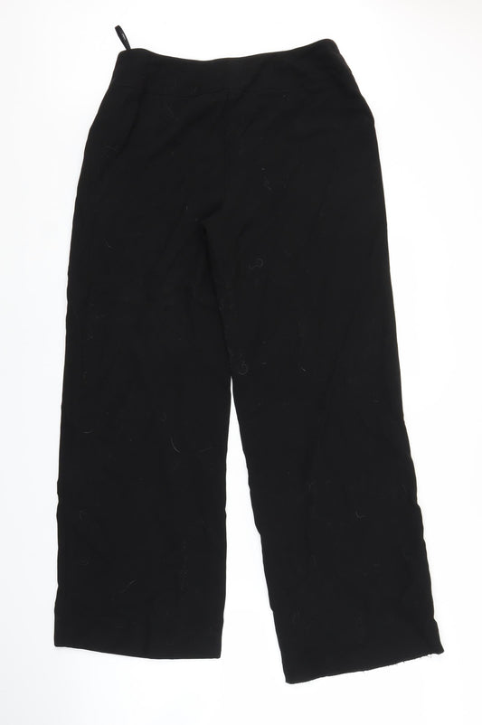 Papaya Womens Black Trousers Size 12 L26 in