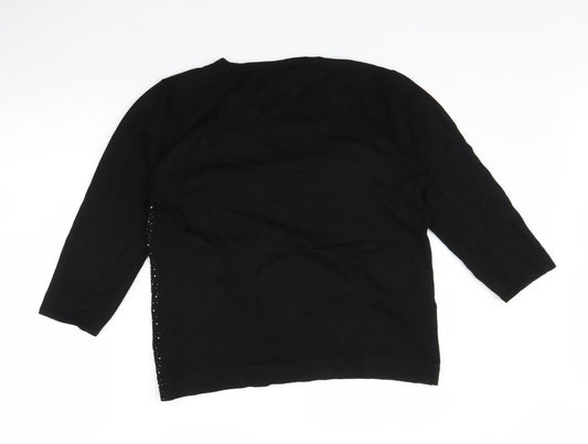 Klass Womens Black Pullover Jumper Size L