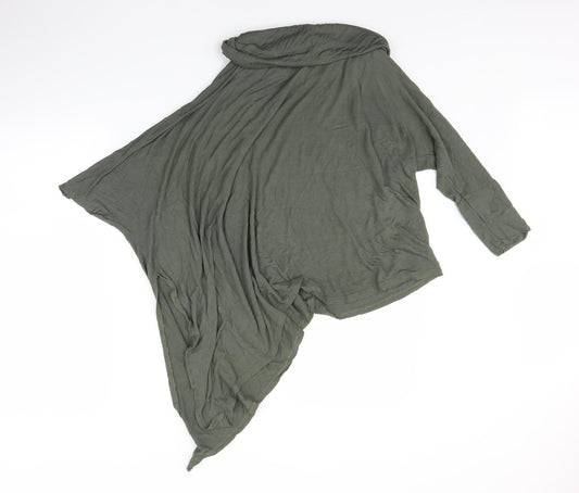A&G Womens Green Basic Blouse Size M - one sleeve