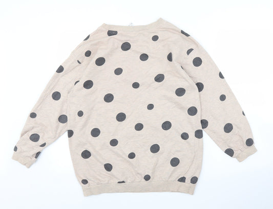 H&M Womens Pink Polka Dot Pullover Jumper Size S