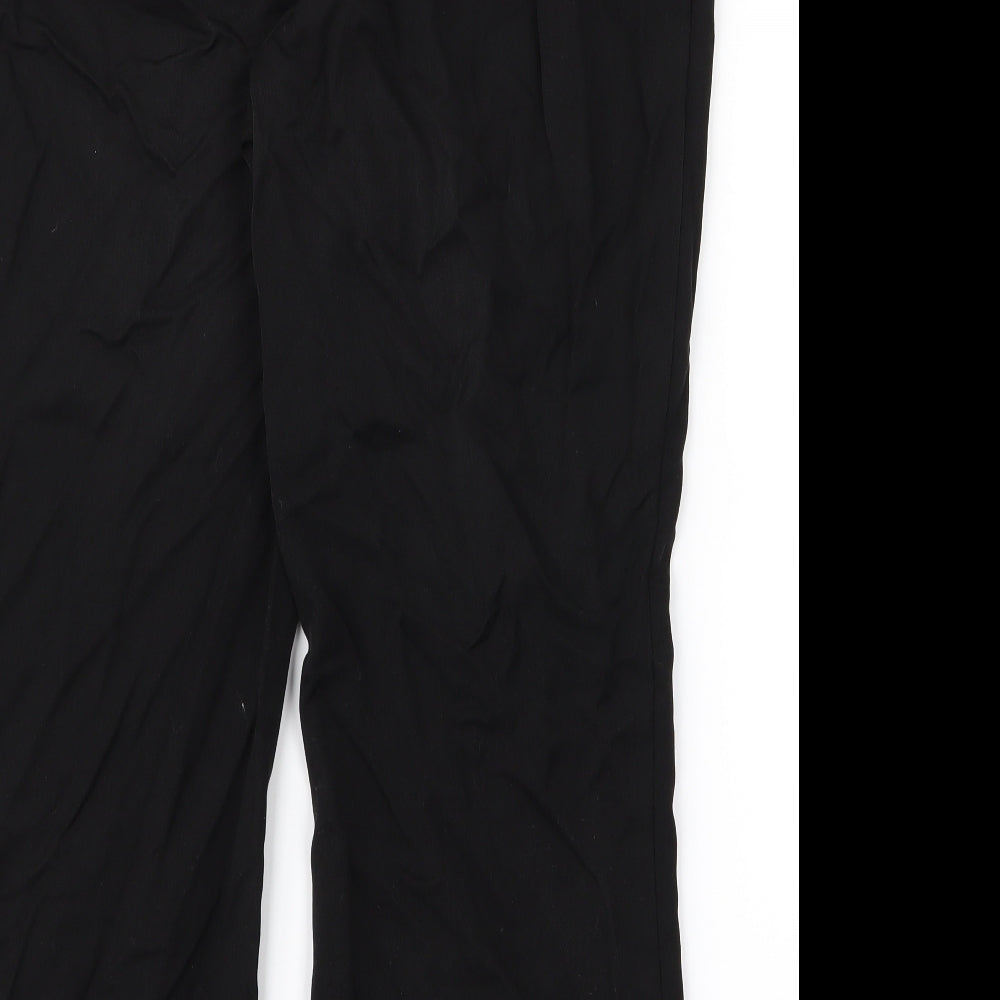 Preworn Womens Black Trousers Size 40 L26 in