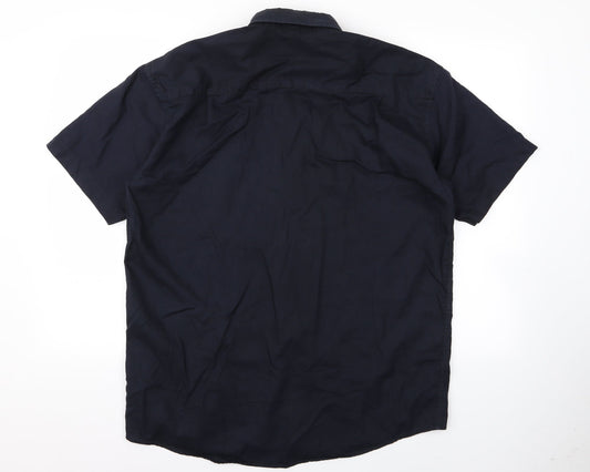1883 by Lucchese Mens Black Button-Up Size M
