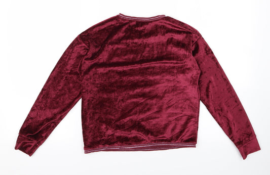 Kylie Girls Red Pullover Jumper Size 9 Years - new york