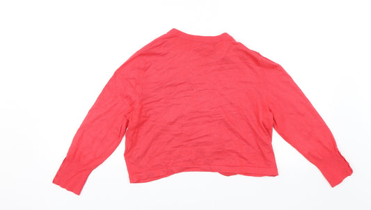 Debenhams Womens Red Shrug Jumper Size 14