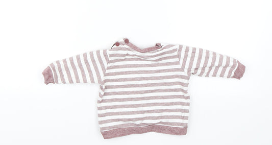 Matalan Baby White Striped Pullover Jumper Size 3-6 Months