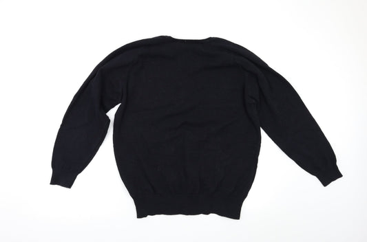 Ctrue Mens Black Pullover Jumper Size L
