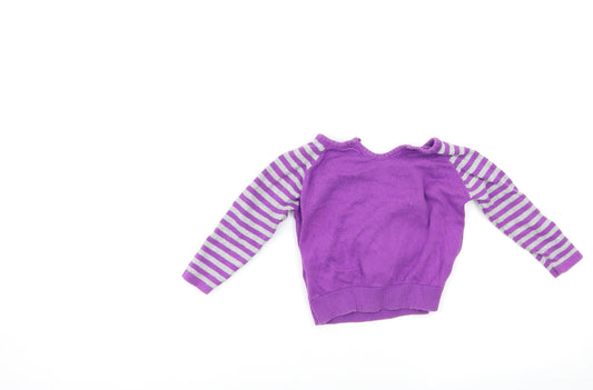 M&S Baby Purple Spotted Pullover Jumper Size 12-18 Months