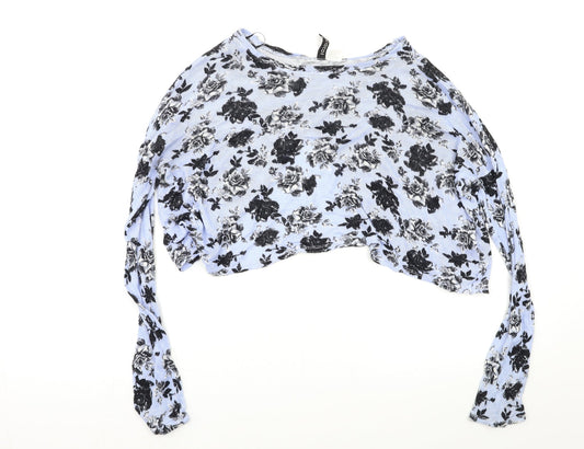 H&M Womens Multicoloured Floral Shrug Jumper Size L