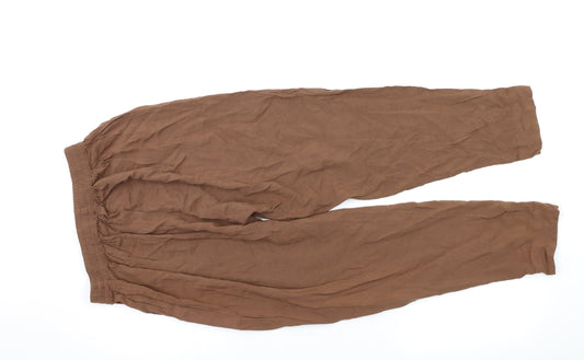 Preworn Womens Brown Trousers Size S L22 in