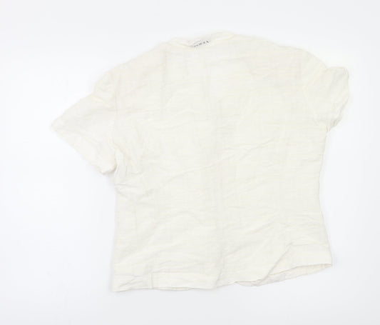 Verse Womens White Basic Blouse Size 38