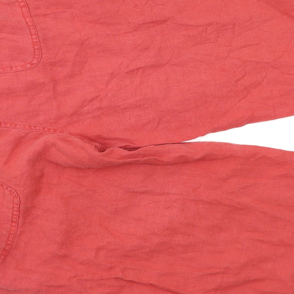 Preworn Womens Red Capri Trousers Size XL