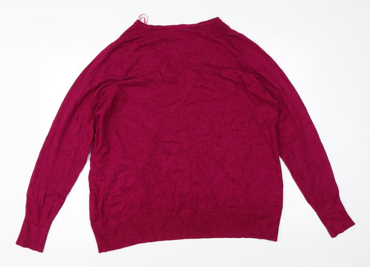 Preworn Womens Pink Pullover Jumper Size 20