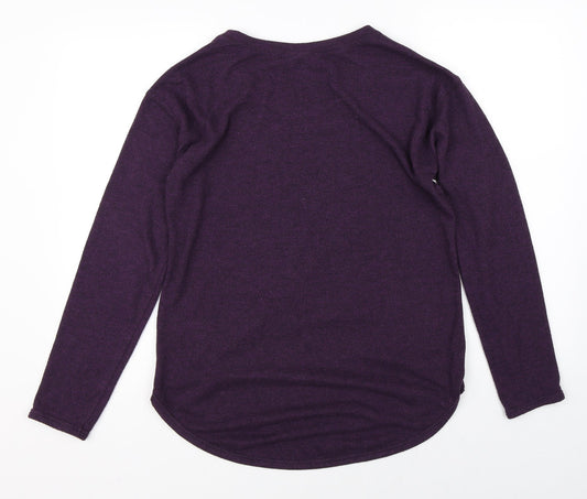 Felina Womens Purple Pullover Jumper Size S