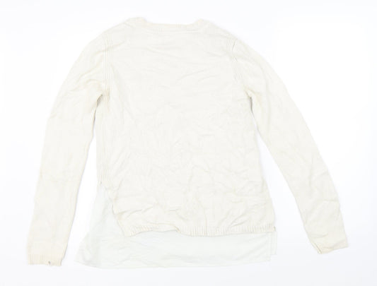 Just Jeans Womens White Pullover Jumper Size XS