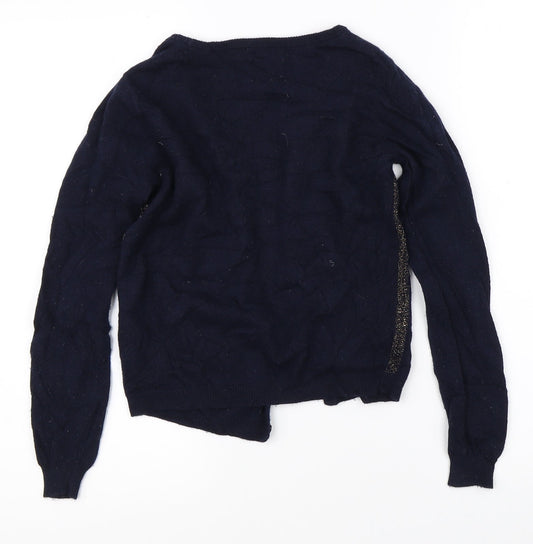 nice things Girls Blue Cardigan Jumper Size 10 Years