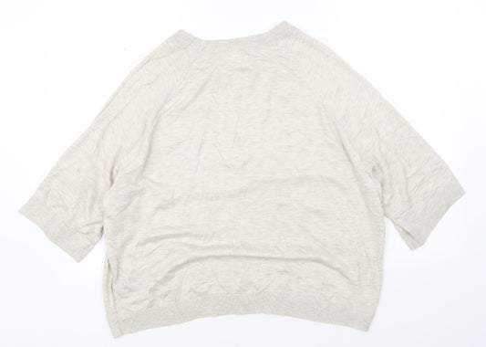 H&M Womens Beige Pullover Jumper Size M