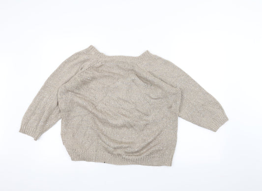 Store Twenty One Womens Brown Knit Pullover Jumper Size L