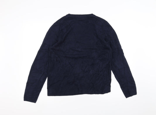 Marks and Spencer Womens Blue Knit Pullover Jumper Size 14