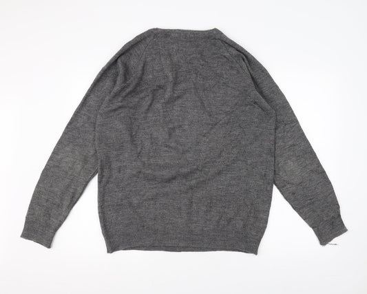 CKL Mens Grey Pullover Jumper Size M