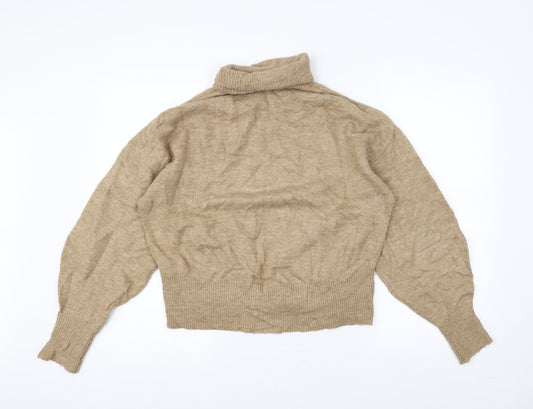 H&M Womens Brown Knit Pullover Jumper Size XS