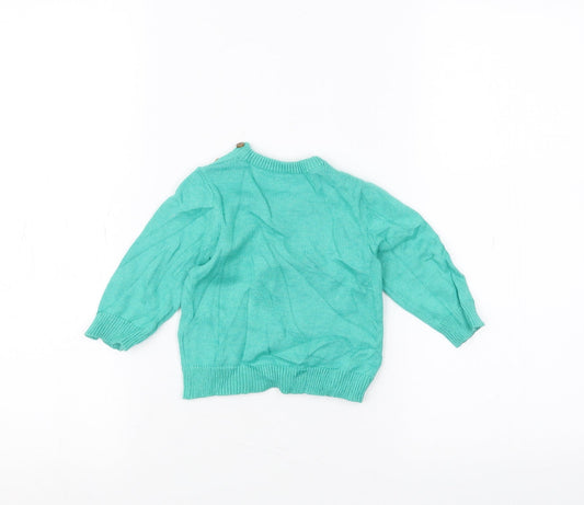 Marks and Spencer Baby Green Pullover Jumper Size 3-6 Months