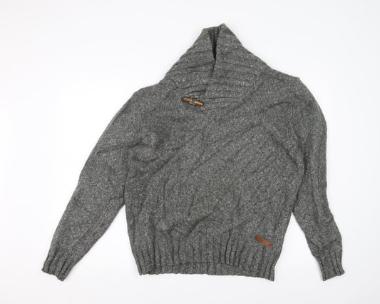 Spirit Mens Grey Knit Jacket Size L