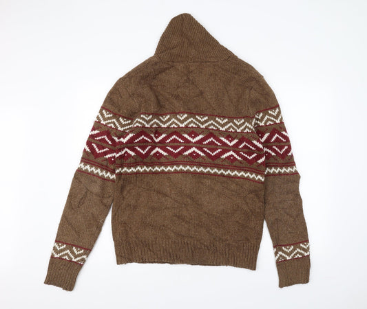 FYI Womens Brown Knit Jacket Coatigan Size L