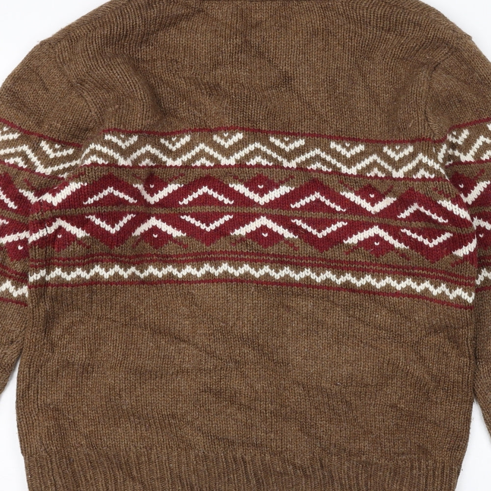 FYI Womens Brown Knit Jacket Coatigan Size L
