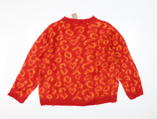 PRETTYLITTLETHING Womens Red Pullover Jumper Size M