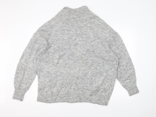 H&M Womens Grey Knit Pullover Jumper Size M