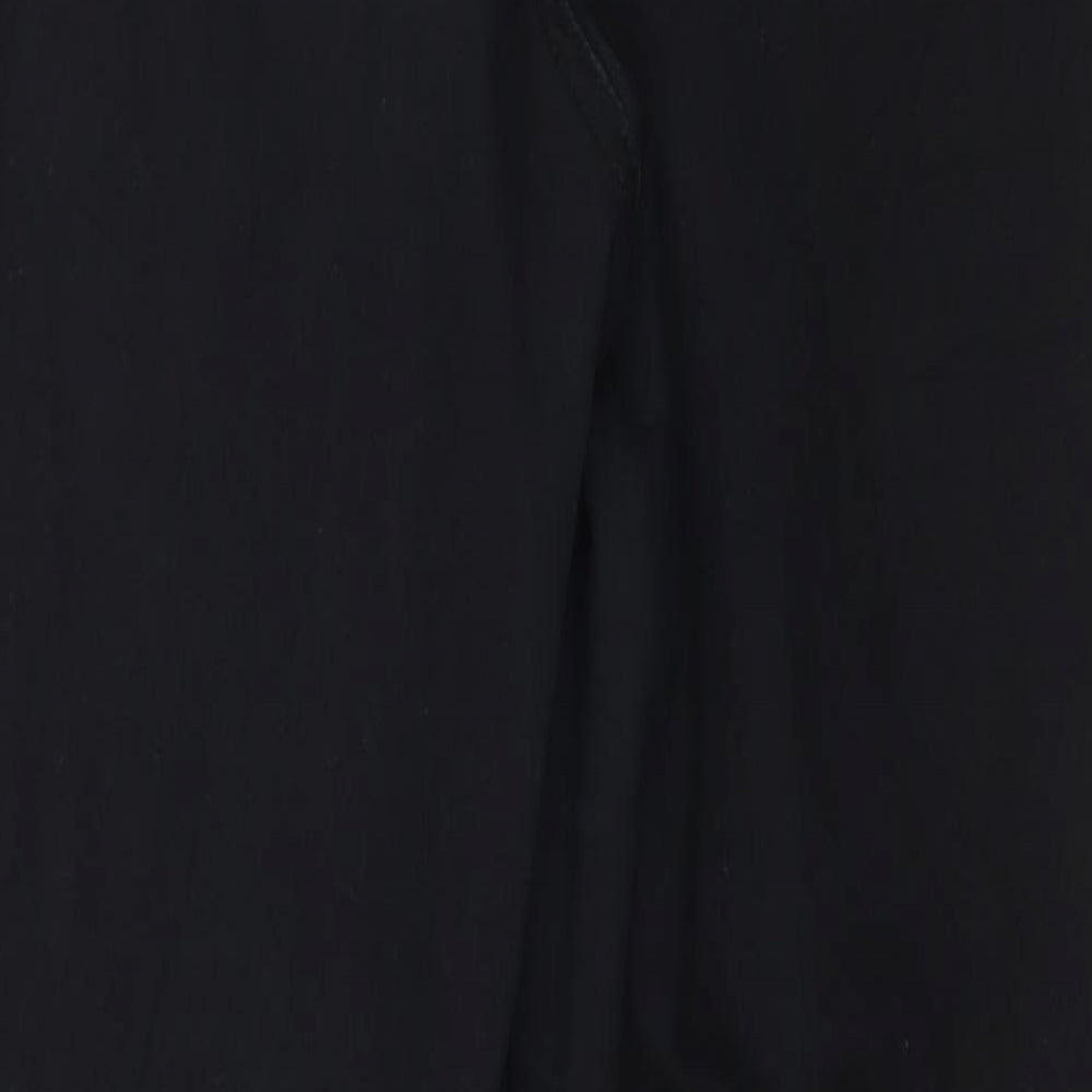 Brand and care label for Denim & Co. women’s black denim skinny jeans, size UK 12, 28-inch leg