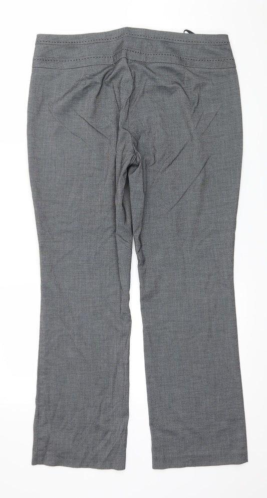 Debenhams Womens Grey Trousers Size 14 L29 in