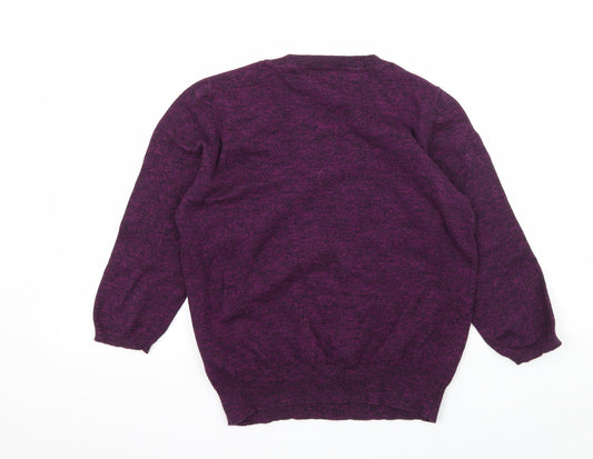 New Look Womens Purple Knit Pullover Jumper Size 10