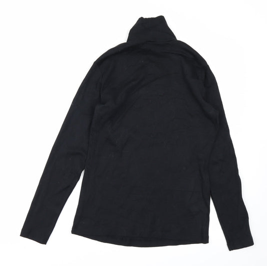 Intuition Essentials Womens Black Basic T-Shirt Size 12