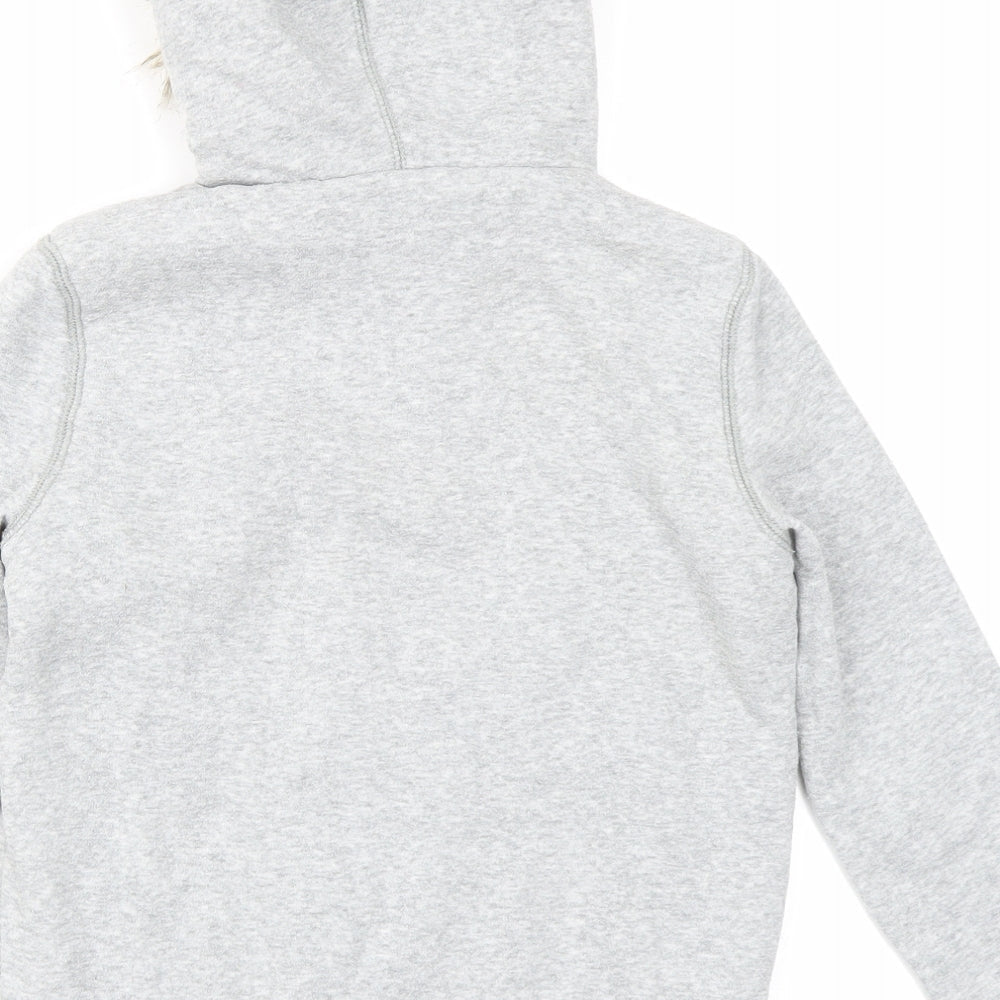 Brand and care label for Gap girls’ grey jacket, size 8, years