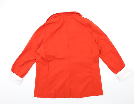 Preworn Womens Red Jacket Blazer Size 2XL