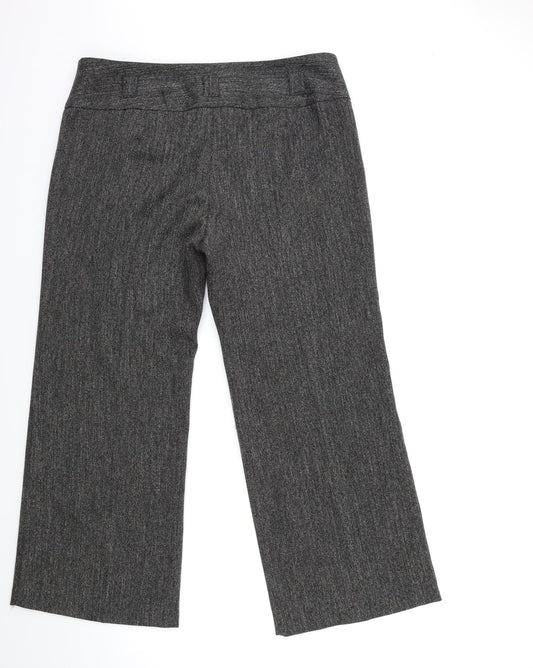 Dorothy Perkins Womens Grey Trousers Size 34 in L27 in