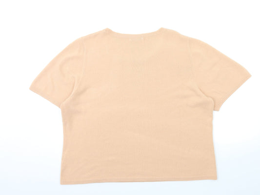 Marks and Spencer Womens Pink Knit Pullover Jumper Size 20