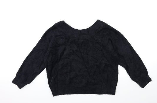 New Look Womens Black Knit Pullover Jumper Size M
