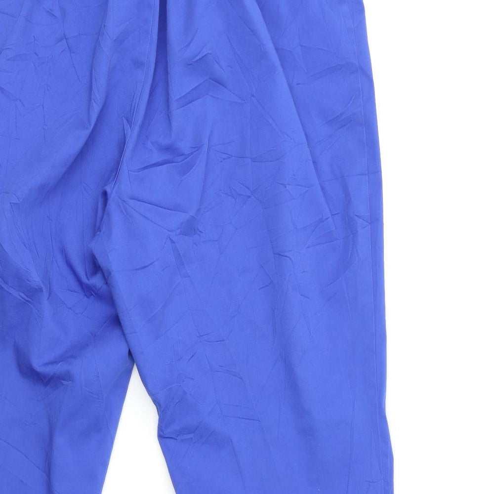 Marks and Spencer Womens Blue Cropped Trousers Size 34 in L22 in