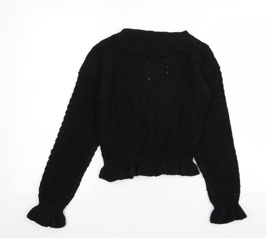 Preworn Womens Black Pullover Jumper Size M