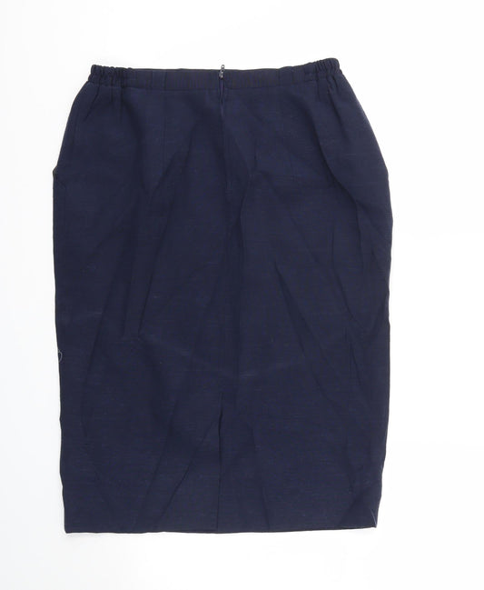 Davina Womens Blue A-Line Skirt Size 14