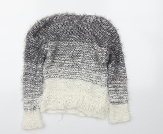 Zara Girls Grey Pullover Sweatshirt Size 7 Years
