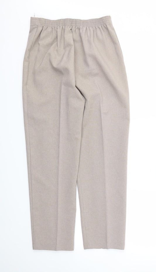 Preworn Womens Brown Trousers Size 12 L26 in - Stretch waistband
