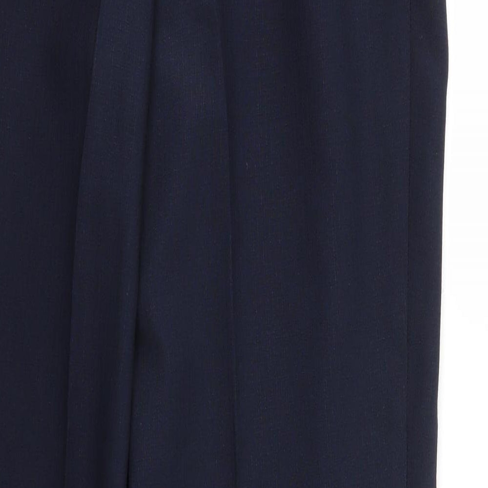 M&S Womens Blue Trousers Size 10 L27 in - Stretch waistband