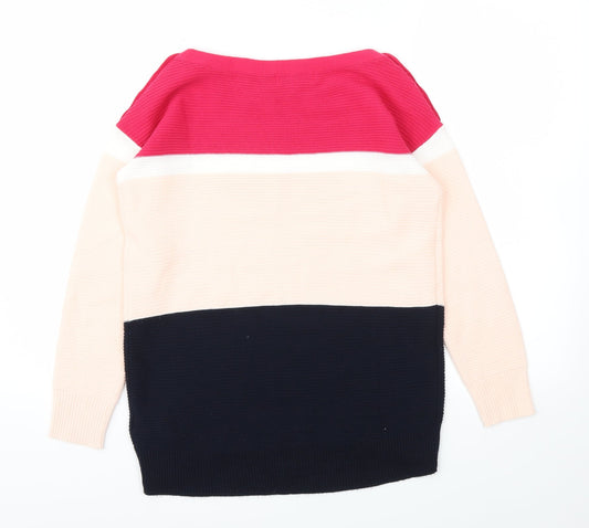 Debenhams Womens Multicoloured Striped Pullover Jumper Size 8